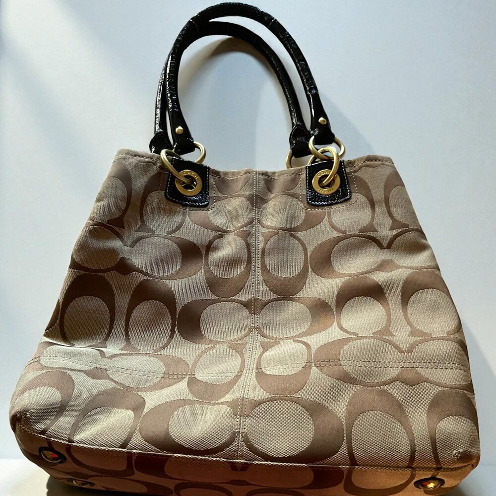 Coach Hobo Brown Beige Vintage Bag - Picture 2 of 5